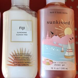 Bath & Body Works Fiji Sunshine Guava-Tini Lotion and Sunkissed Shower Gel